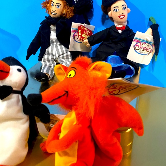 DISNEY STORE NWT 1990’s MARY POPPINS COLLECTIBLE BEAN BAG PLUSH COMPETE SET OF 4 - Picture 5 of 15